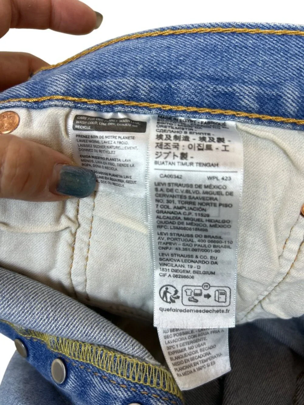 NWOT Levi's 501 Jeans Men's 40x30 Button Fly Straight Leg Light Wash Retro